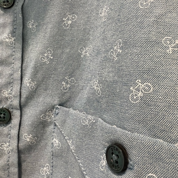 Men’s pd&c short sleeve casual button up with bike pattern. - Picture 5 of 6